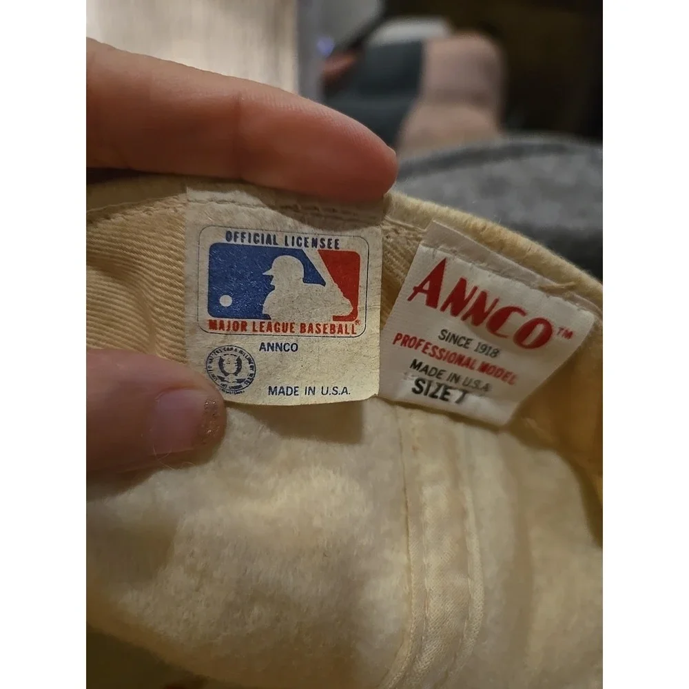 1980s  ANNCO Official MLB Made In USA 100% Wool Fitted Hat St. Louis Sz 7 Rare!